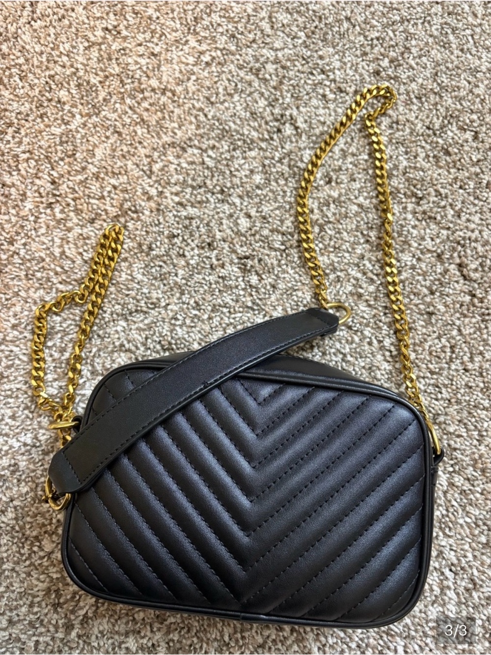 Camera Bag with Gold Chain - Picture 3 of 3